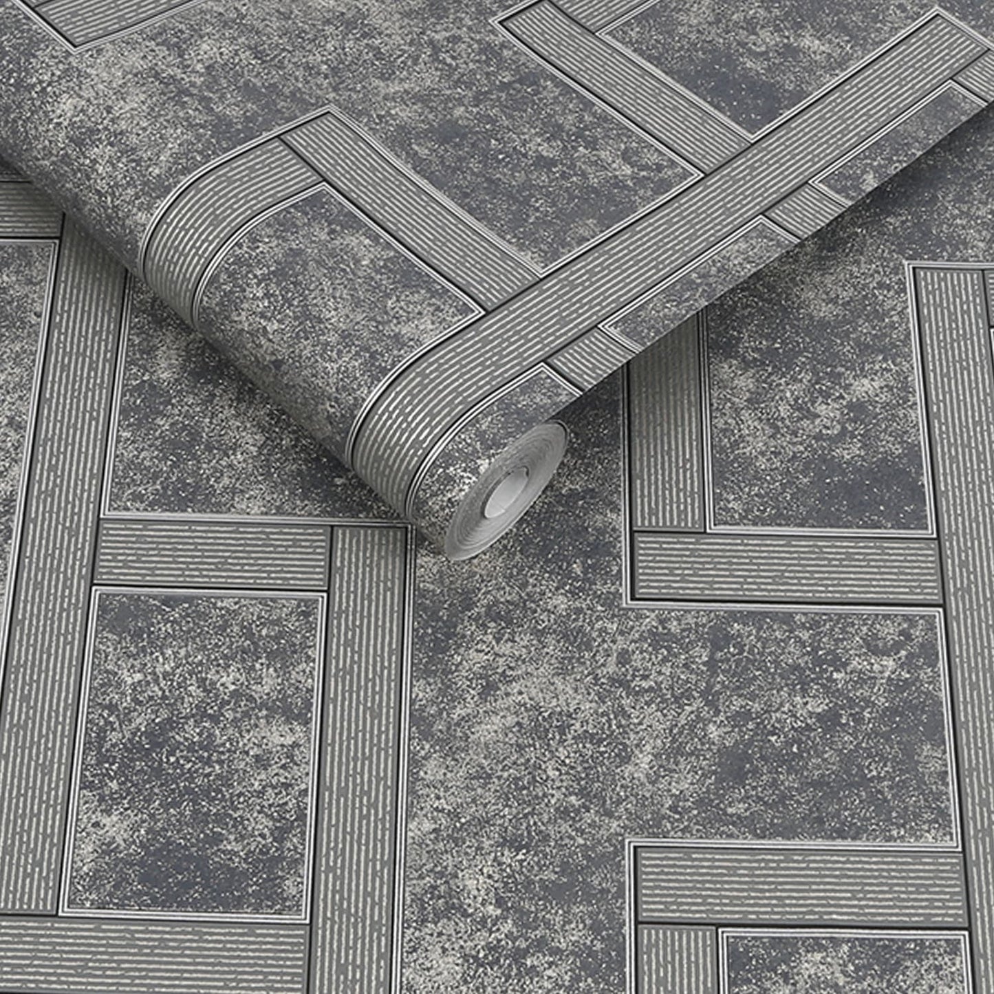 Gilded Greek Key Wallpaper - Onyx - Boutique Luxury