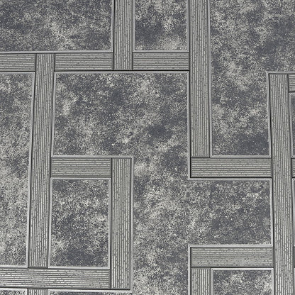 Gilded Greek Key Wallpaper - Onyx - Boutique Luxury