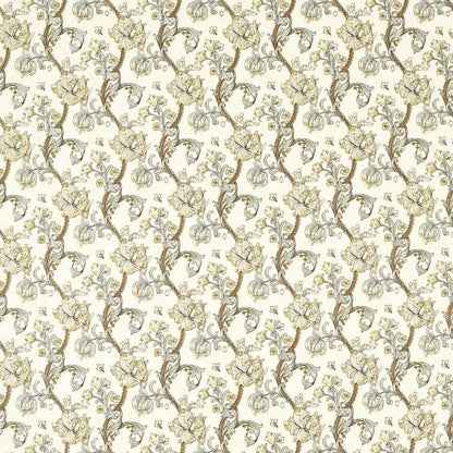 Golden Lily Embroidery Fabric - Dove - F1742/01 - Clarke & Clarke