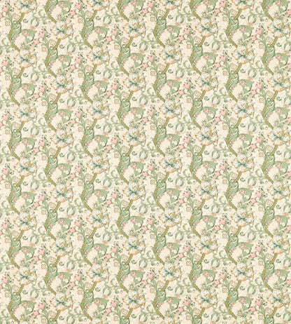 Golden Lily Fabric - Linen/Blush - F1677/03 - Clarke & Clarke