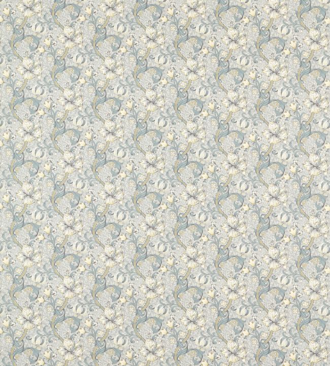 Golden Lily Fabric - Slate/Dove - F1677/02 - Clarke & Clarke