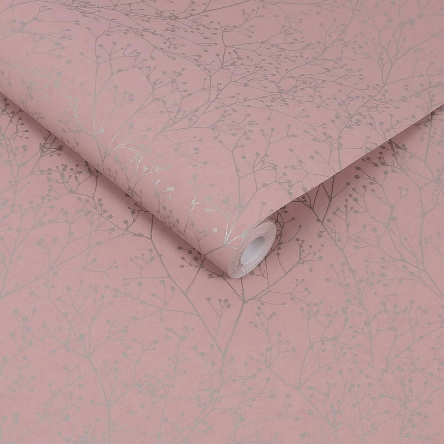 Gypsophila Wallpaper - Shell & Rose Gold - Clarissa Hulse