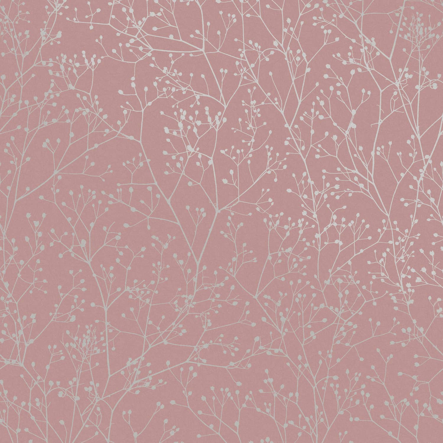 Gypsophila Wallpaper - Shell & Rose Gold - Clarissa Hulse