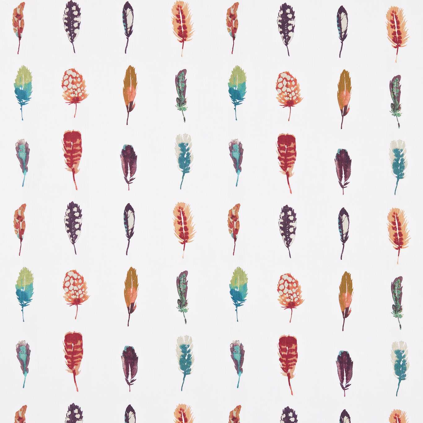 Limosa Fabric - Papaya/Lagoon/Loganberry