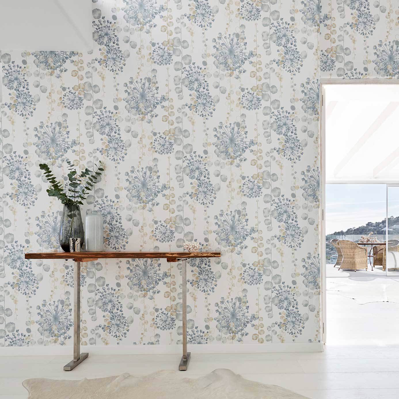 Moku Wallpaper - Ochre/Seaspray - HANZ111652
