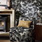 Grounded Room Fabric - Black Earth/Parchment