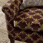 Wood Frog Velvet Room Fabric - Chocolate/Pistachio