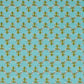 Wood Frog Velvet Fabric - Azul/Forest