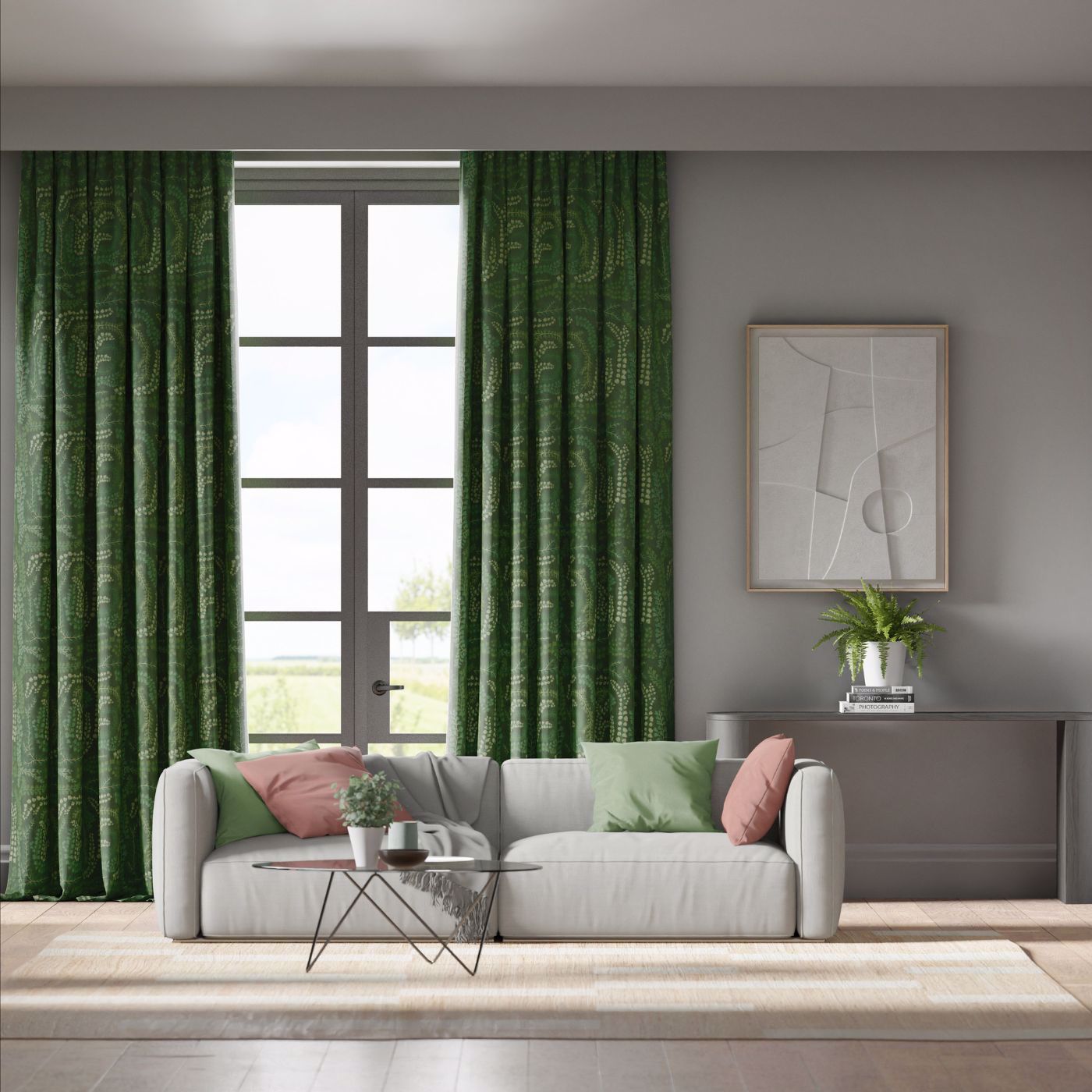 Fayola Room Fabric - Fig Leaf/Clover/Succulent