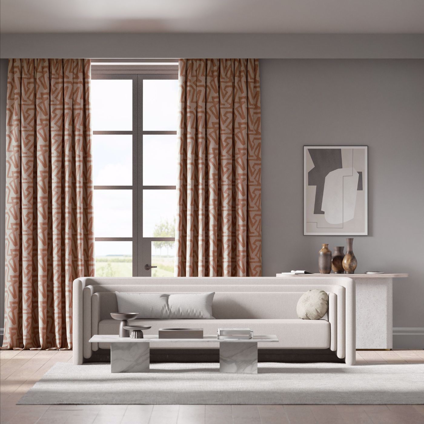 Izumi Room Fabric - Shiitake/Brazilian Rosewood