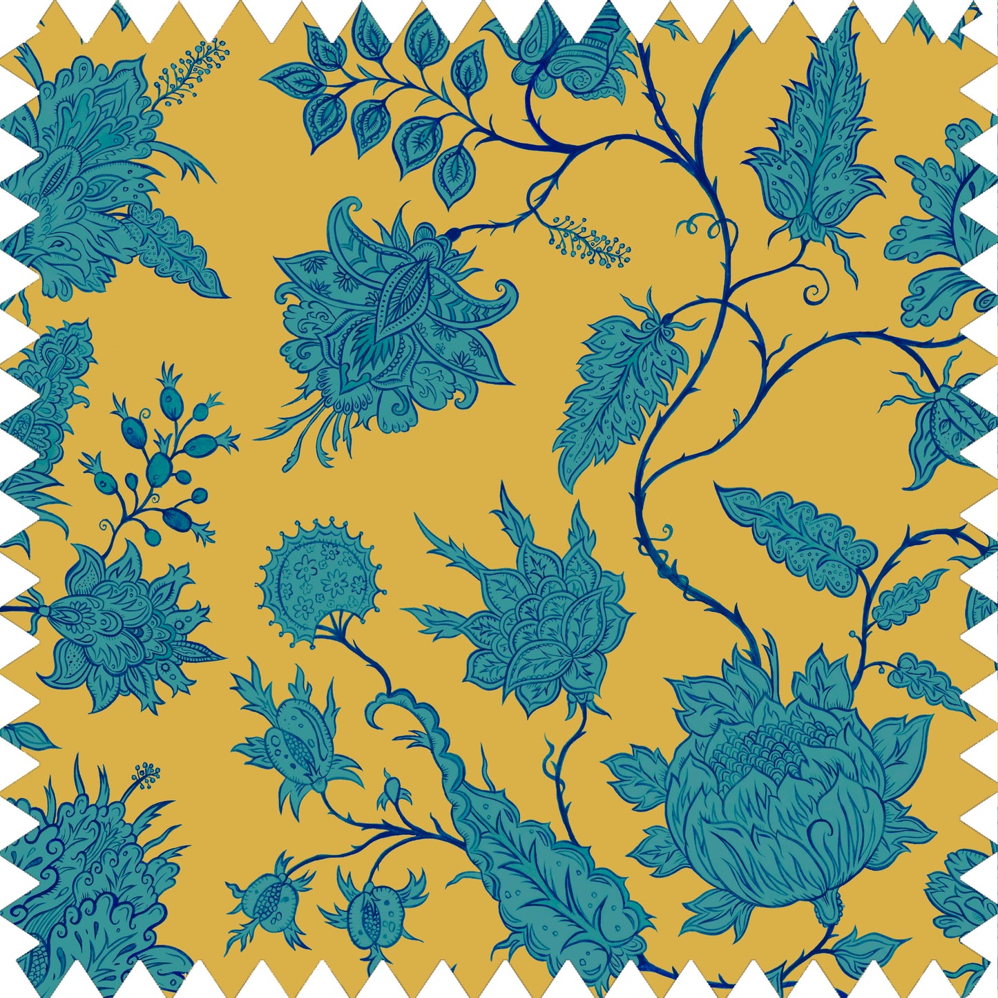 Hermosa Citrine/Zircon Fabric with Recycled Eco-Velvet -Yellow - Wear The Walls