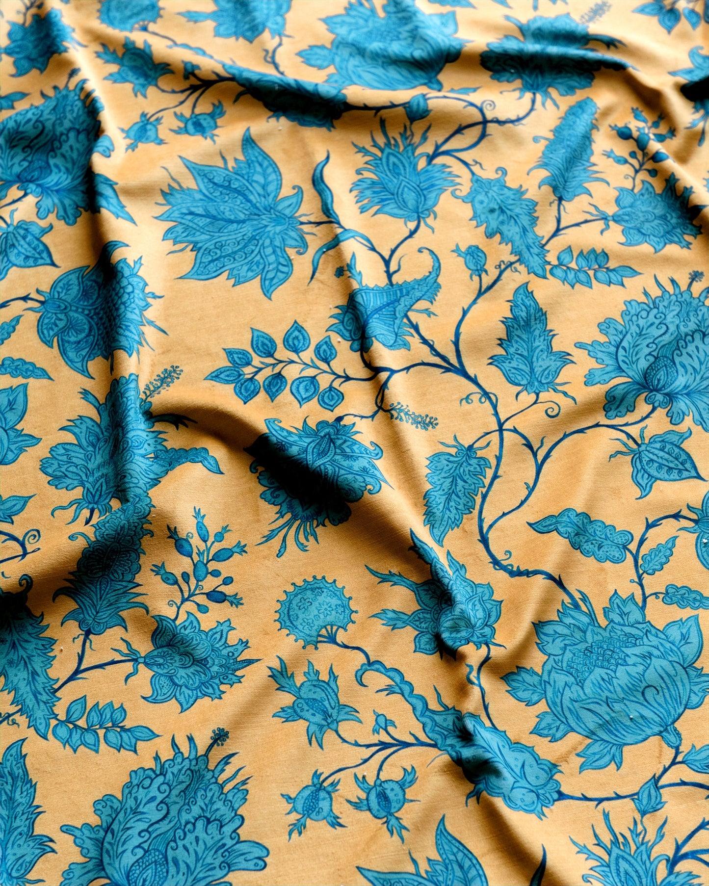 Hermosa Citrine/Zircon Fabric with Recycled Eco-Velvet -Yellow - Wear The Walls