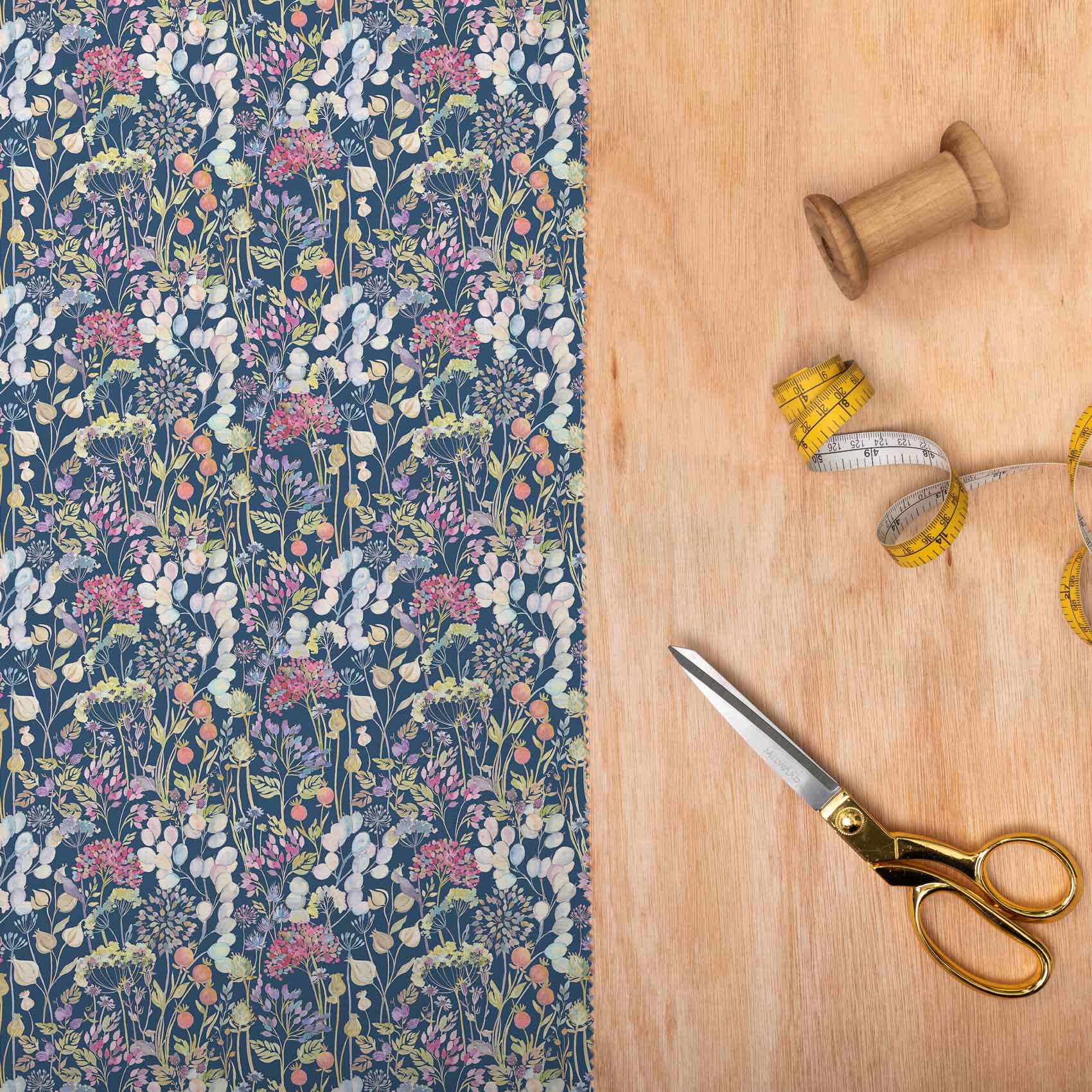 Hedgerow Navy Lomond Pima Lawn Cotton - Dress Fabric