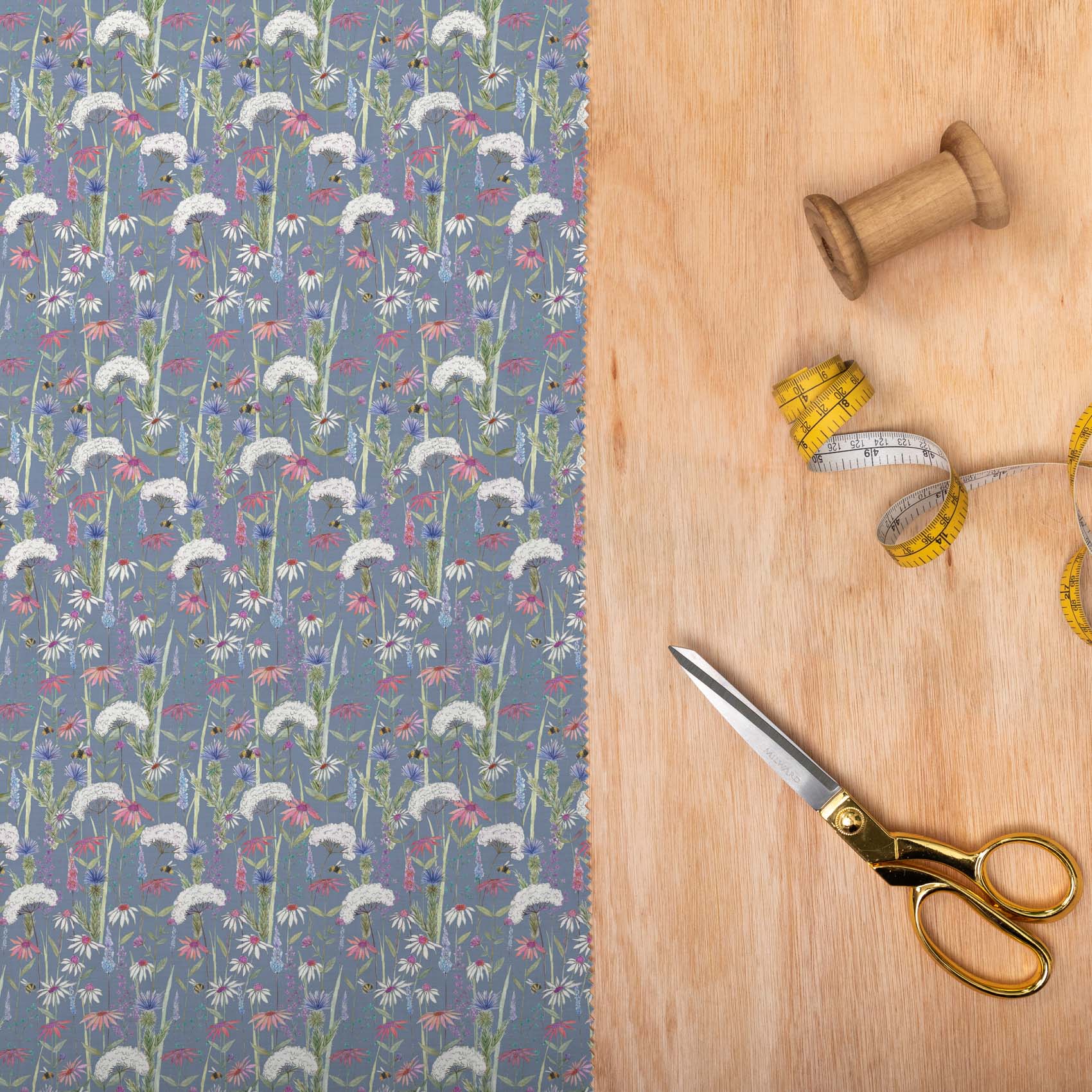 Hermione Indigo Lomond Pima Lawn Cotton - Dress Fabric