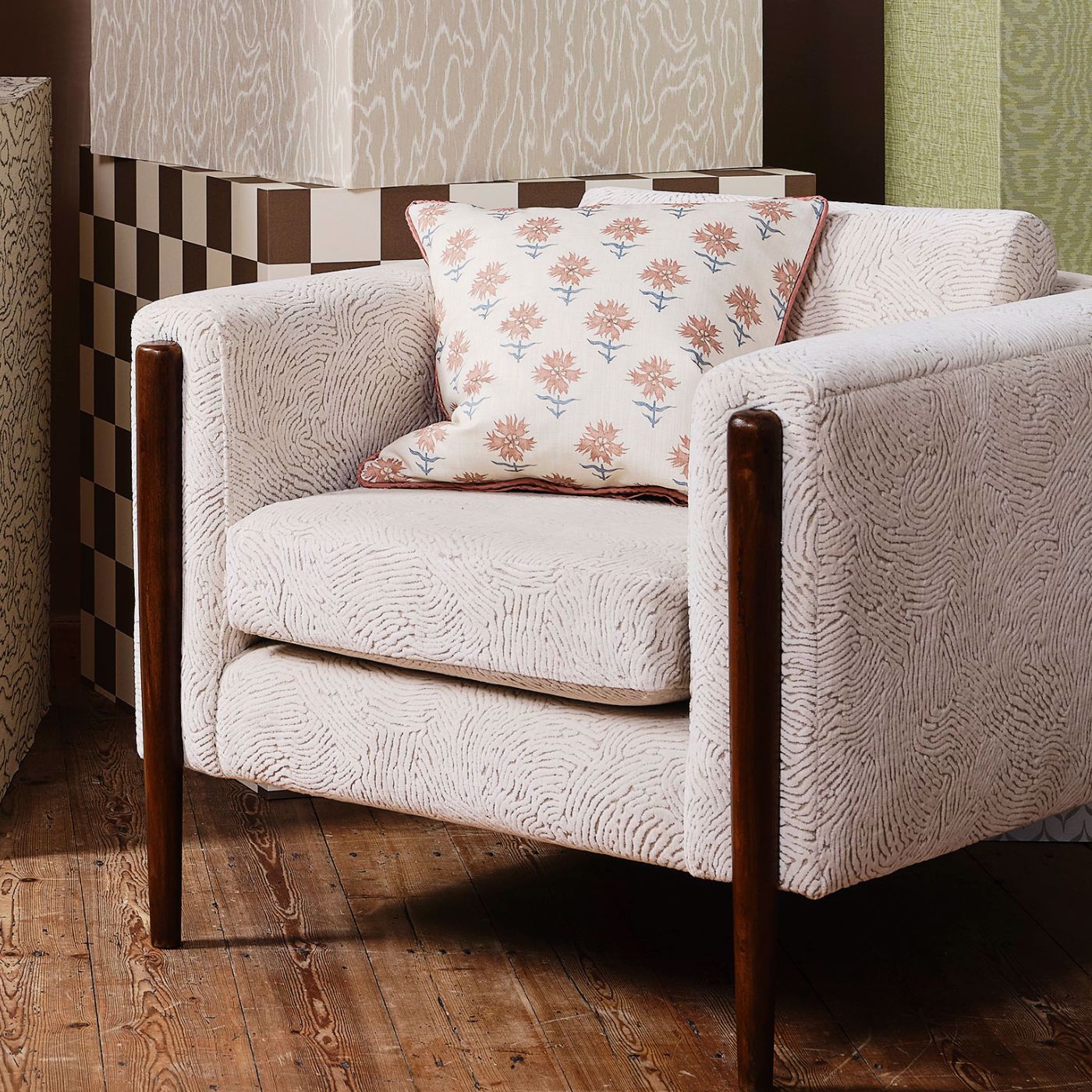 Fellcroft Fabric - Rose - Harlequin - Henry Holland
