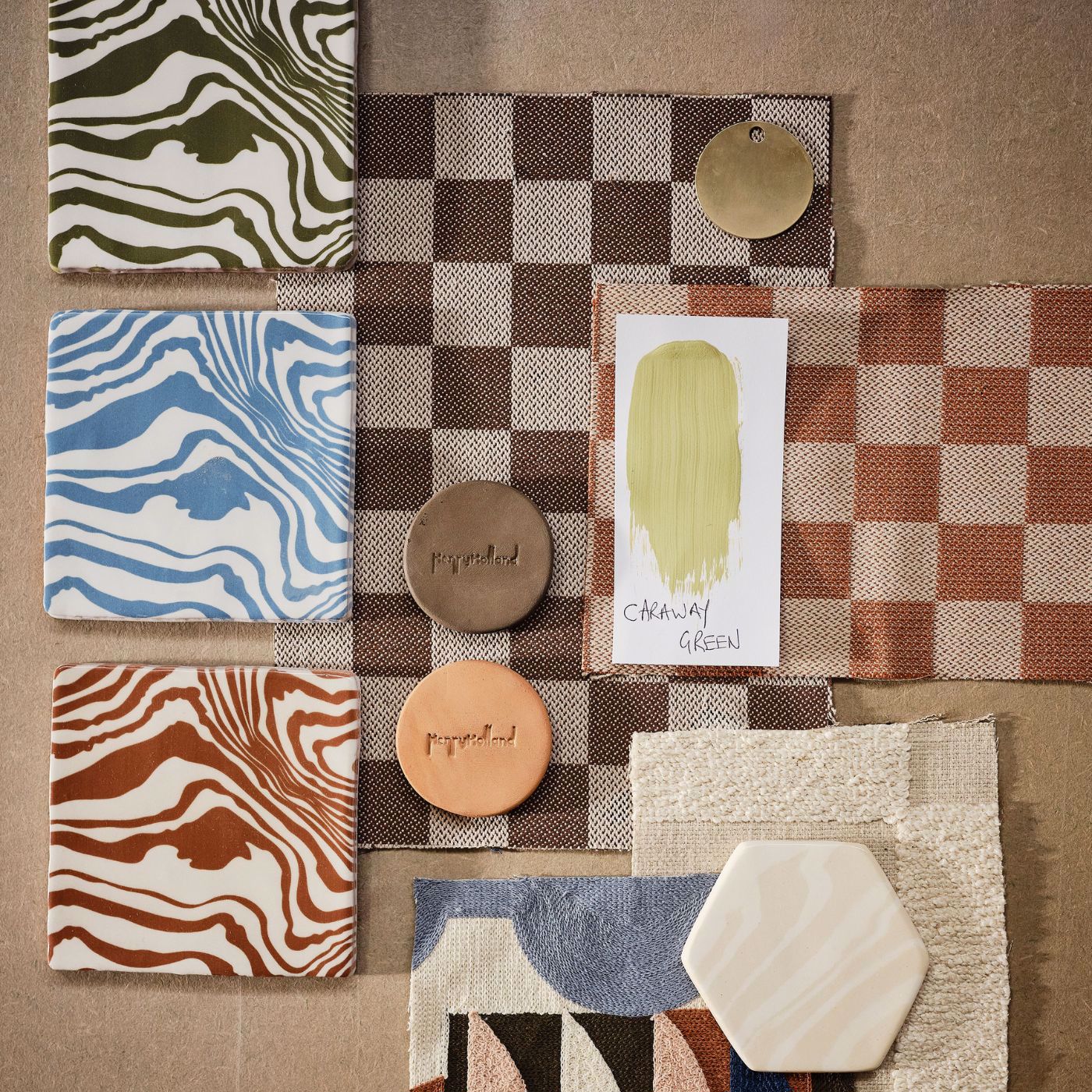 Blenets Check Mini Fabric - Oatmeal - Harlequin - Henry Holland
