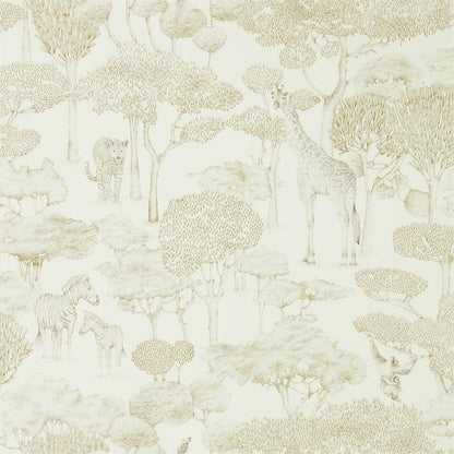 Shamwari Wallpaper - Chalk/Gold - HMIW112244