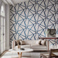 Sumi Wallpaper - Linen/Indigo - HMOW110887