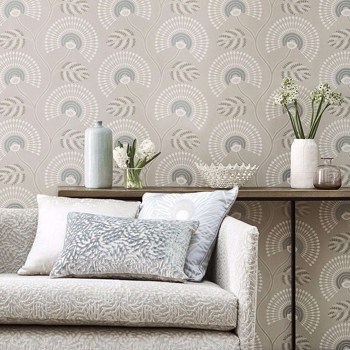 Louella Wallpaper - Seaglass/Pearl - HPUT111910