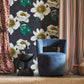 Paeonia Wallpaper - Black Earth/Fig Leaf/ Gold - HQN2112841