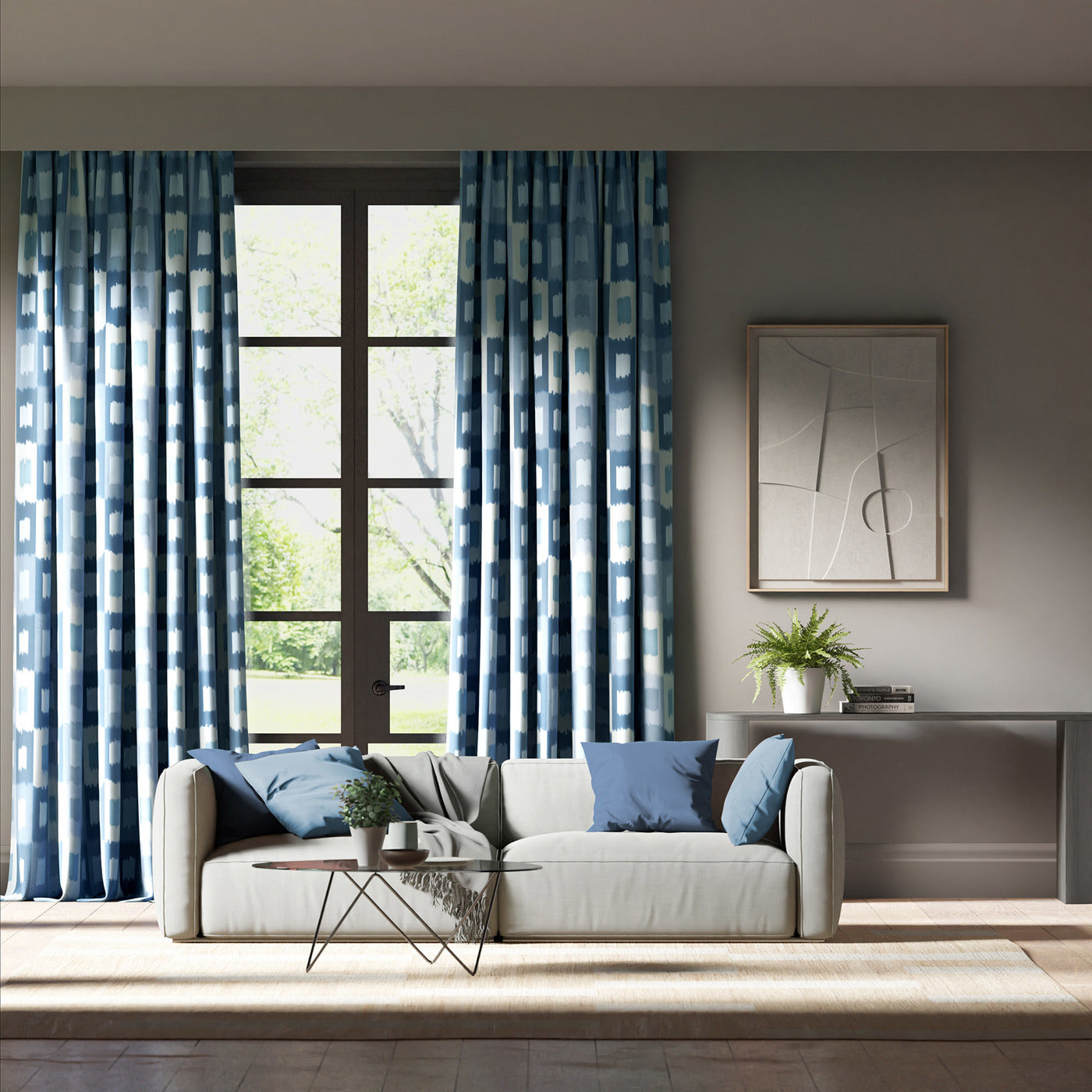 Shiruku Room Fabric - Wild Water/Azul/Exhale