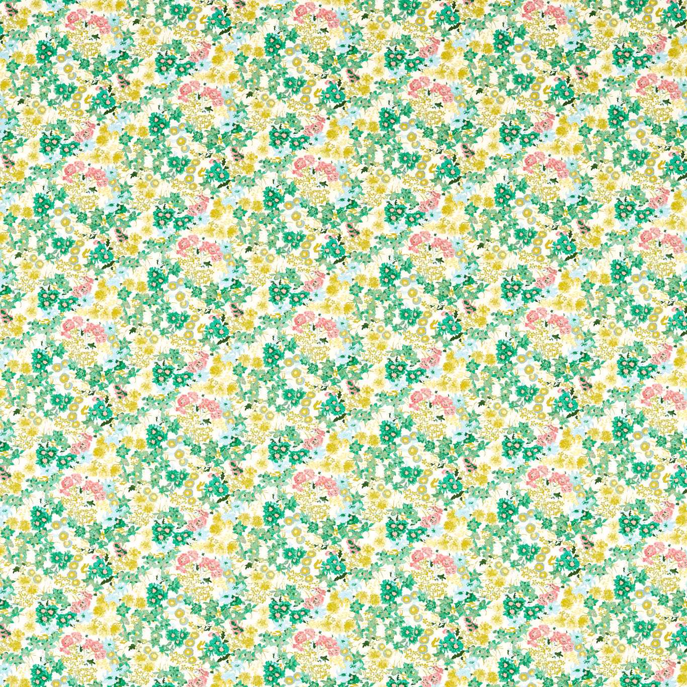 Wildflower Meadow Fabric - Rose/Emerald/Peridot
