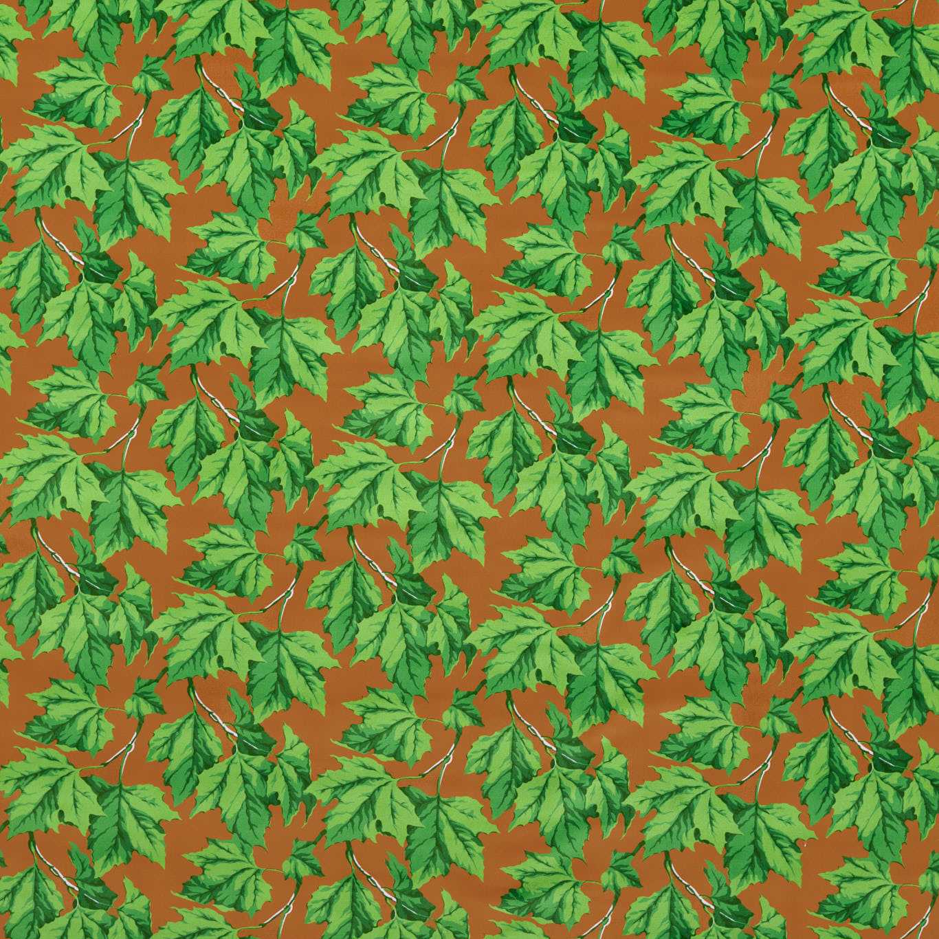 Dappled Leaf Fabric - Emerald/Amber