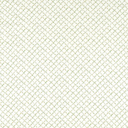 Daisy Trellis Fabric - Emerald/Pearl