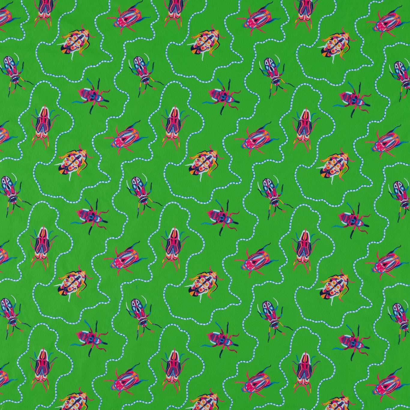 Jewel Beetles Fabric - Emerald