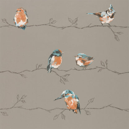 Persico Wallpaper - Tangerine/Duckegg - HSTO111485