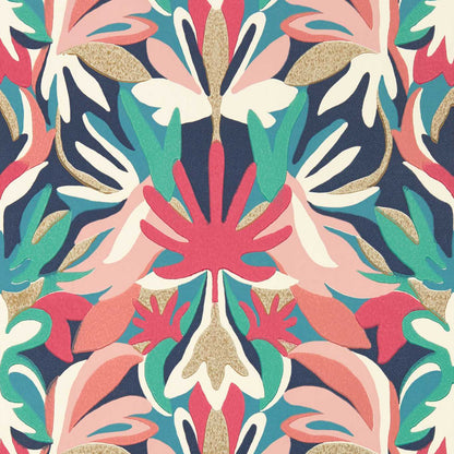 Melora Wallpaper - Brazilian Rosewood/ Ink/ Amazonia - HTEW112761