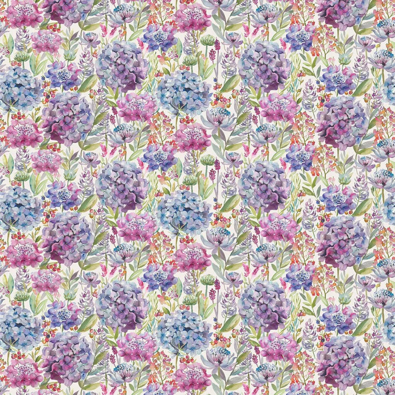 Hydrangea Grape Cream Fabric