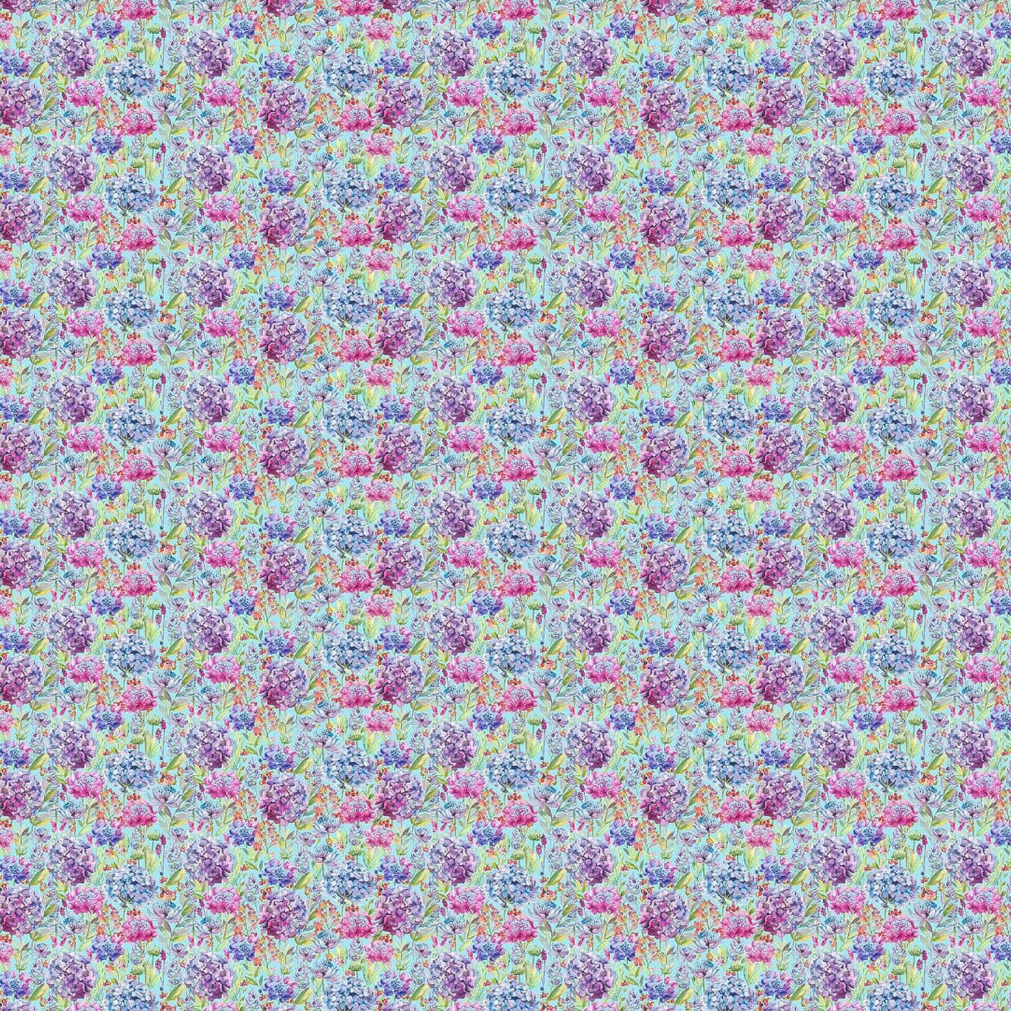 Hydrangea Aqua Lomond Pima Lawn Cotton - Dress Fabric