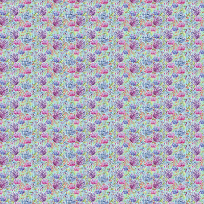 Hydrangea Aqua Lomond Pima Lawn Cotton - Dress Fabric