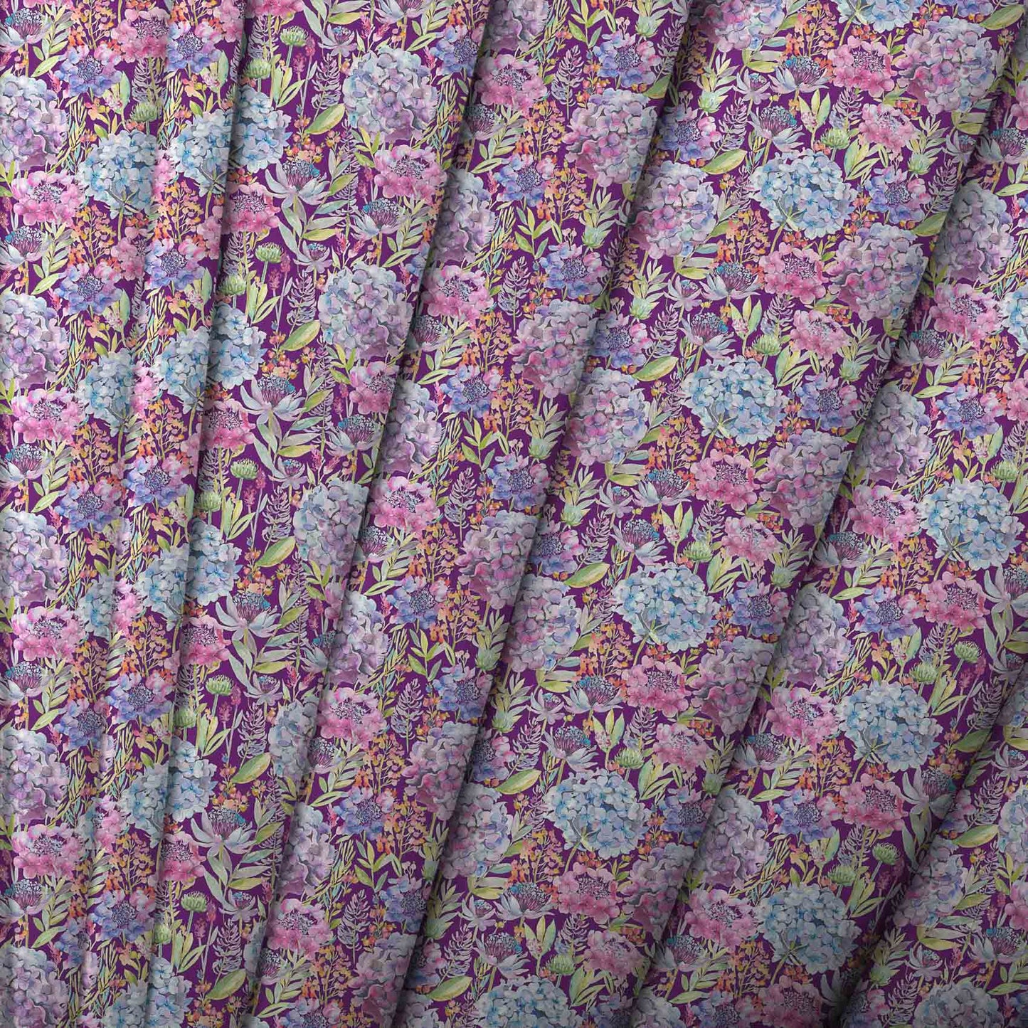 Hydrangea Plum Lomond Pima Lawn Cotton - Dress Fabric