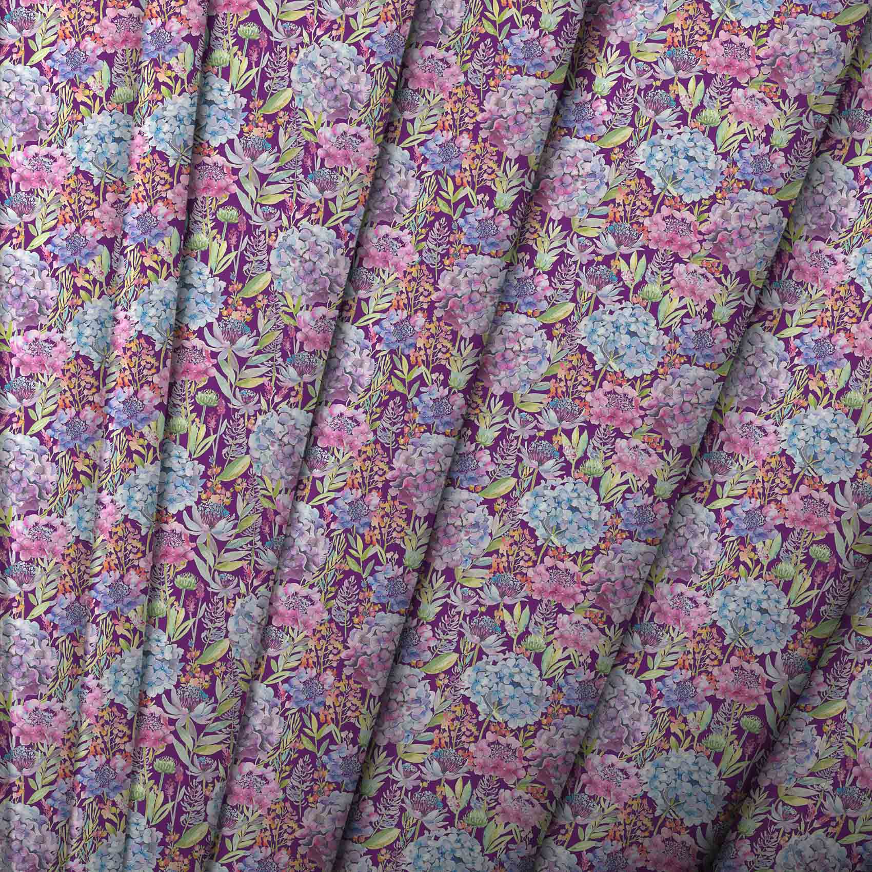 Hydrangea Plum Lomond Pima Lawn Cotton - Dress Fabric