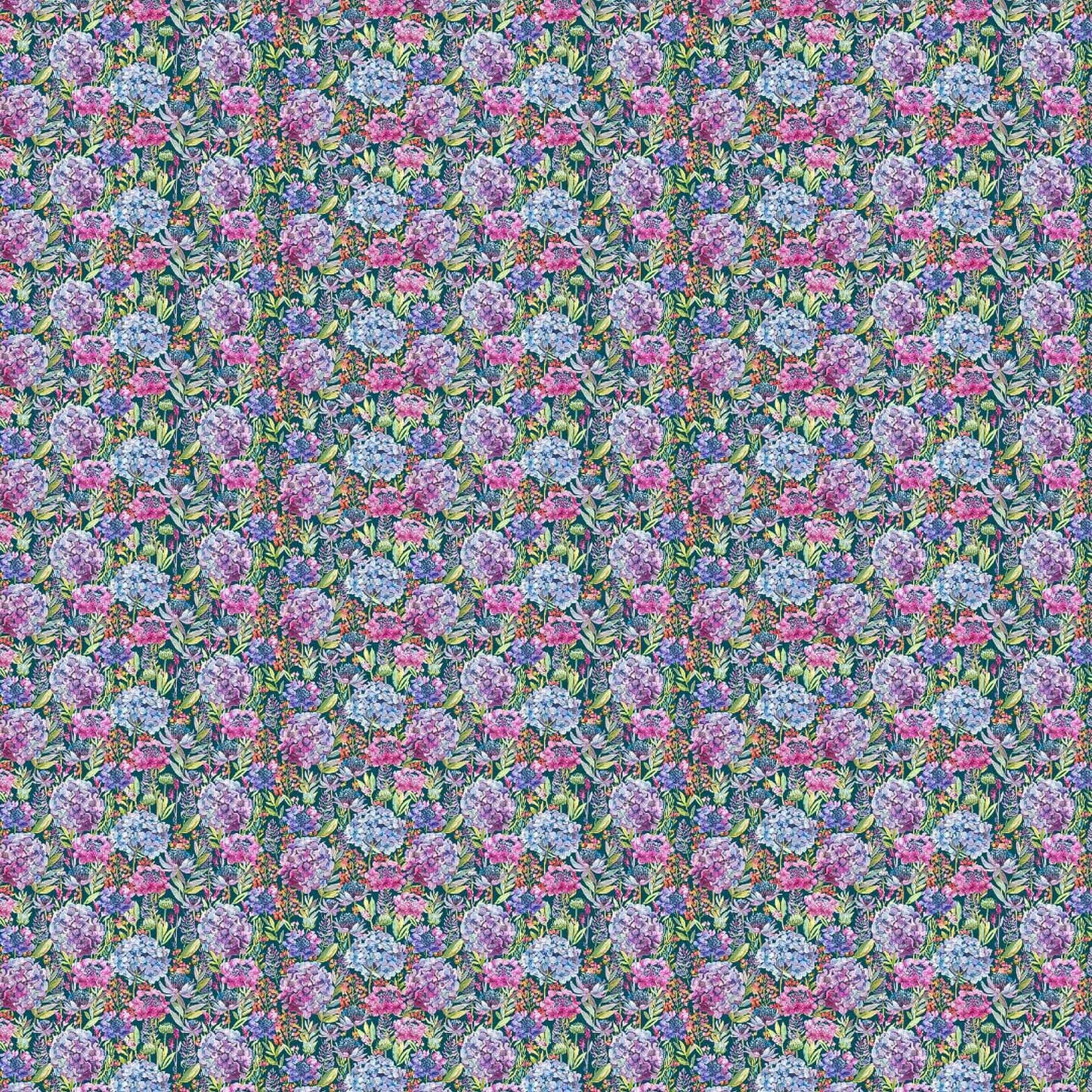 Hydrangea Teal Lomond Pima Lawn Cotton - Dress Fabric