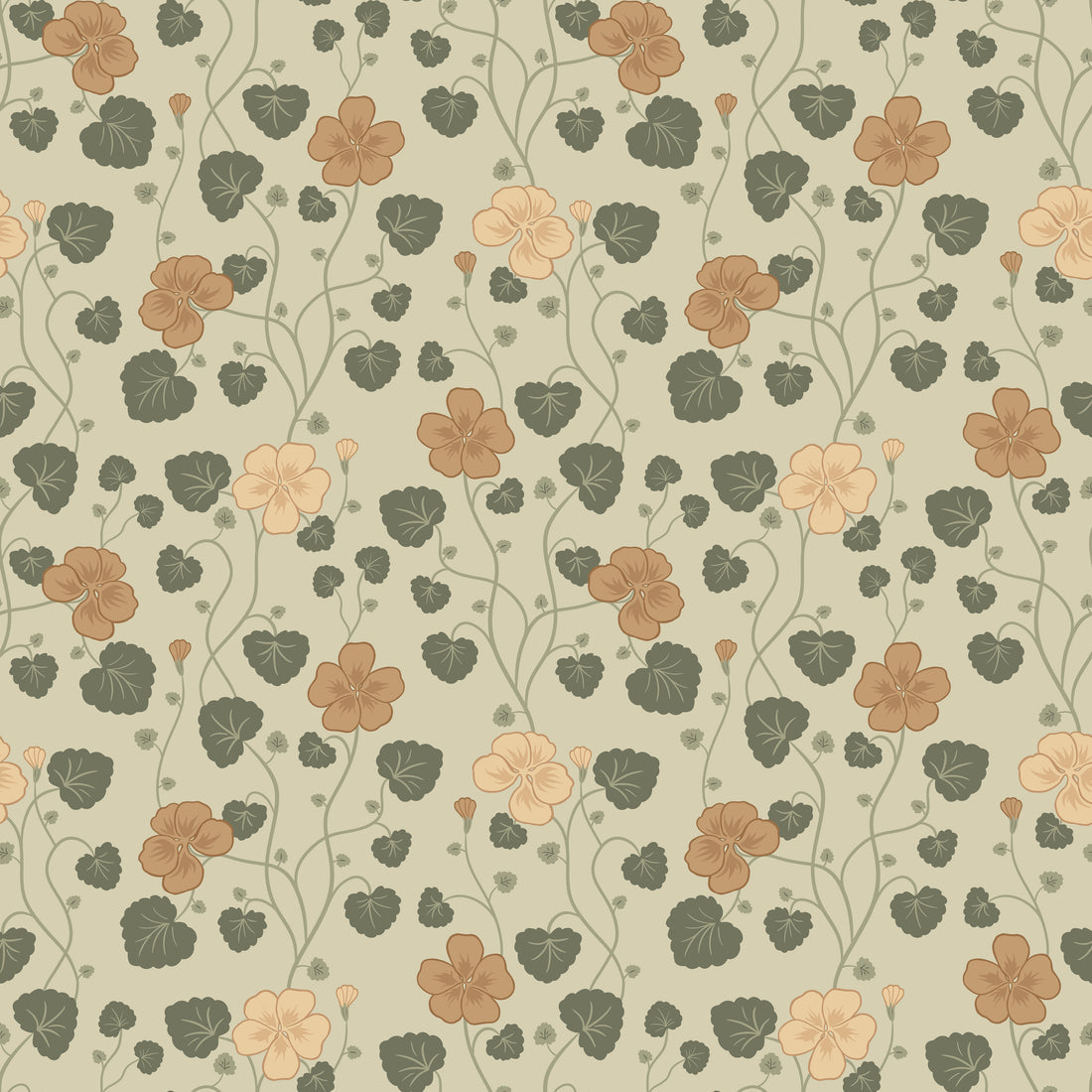 Hallie Wallpaper - Cream - Summer Gray
