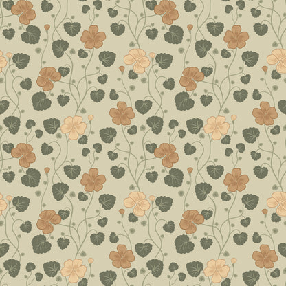 Hallie Wallpaper - Cream - Summer Gray
