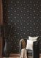 Hallie Wallpaper - Midnight - Summer Gray
