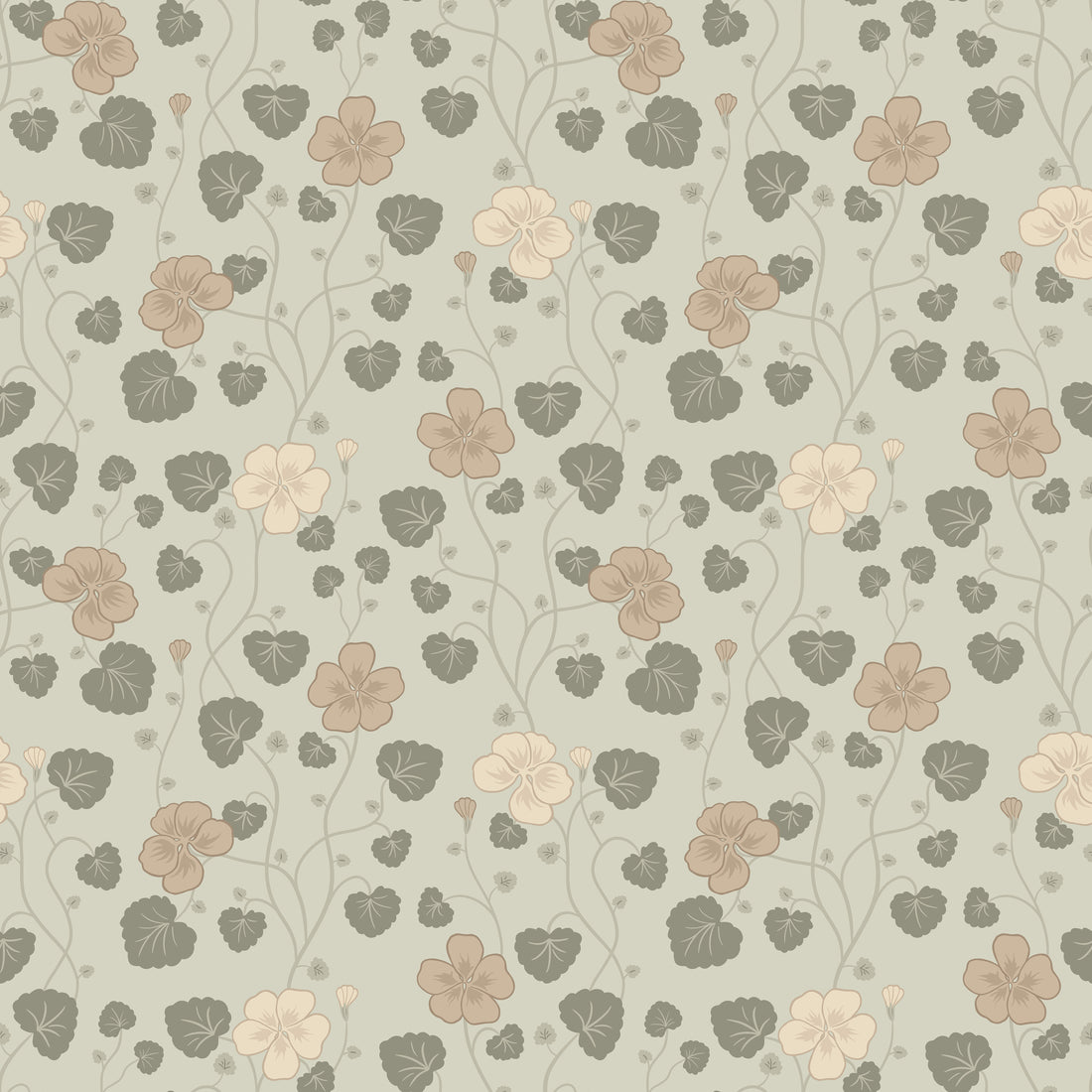 Hallie Wallpaper - Pearl - Summer Gray
