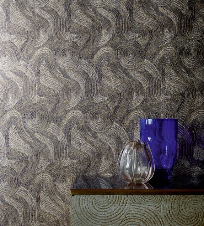 Hawksmoor Wallpaper - Prussian/Copper - ZPHA312599 - Zoffany