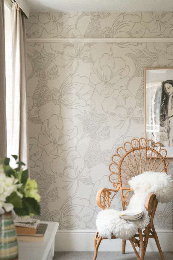 Helleborus Wallpaper - Whirlybird - 5608 - Farrow & Ball