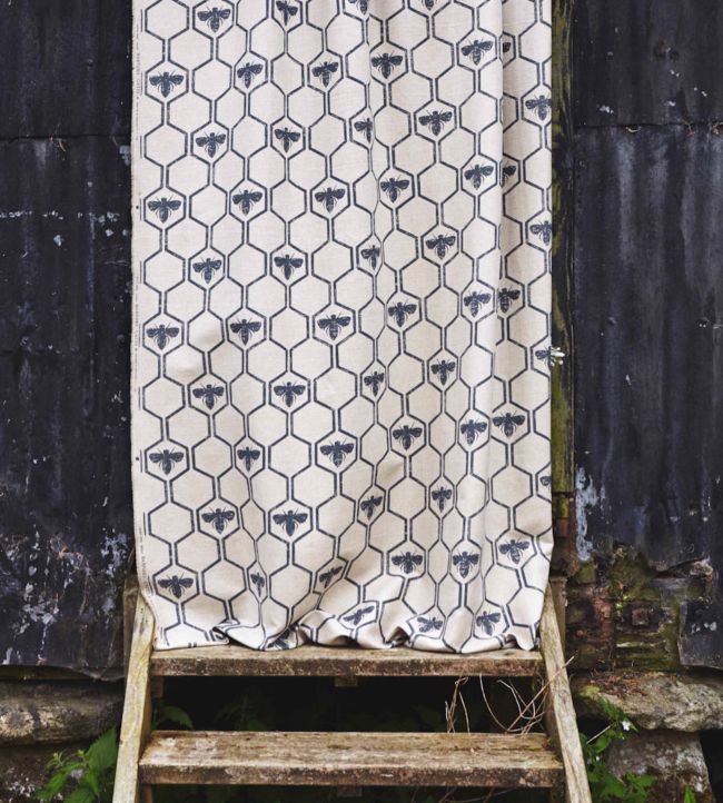 Honey Bees Fabric - Charcoal - BGF010-301 - Barneby Gates