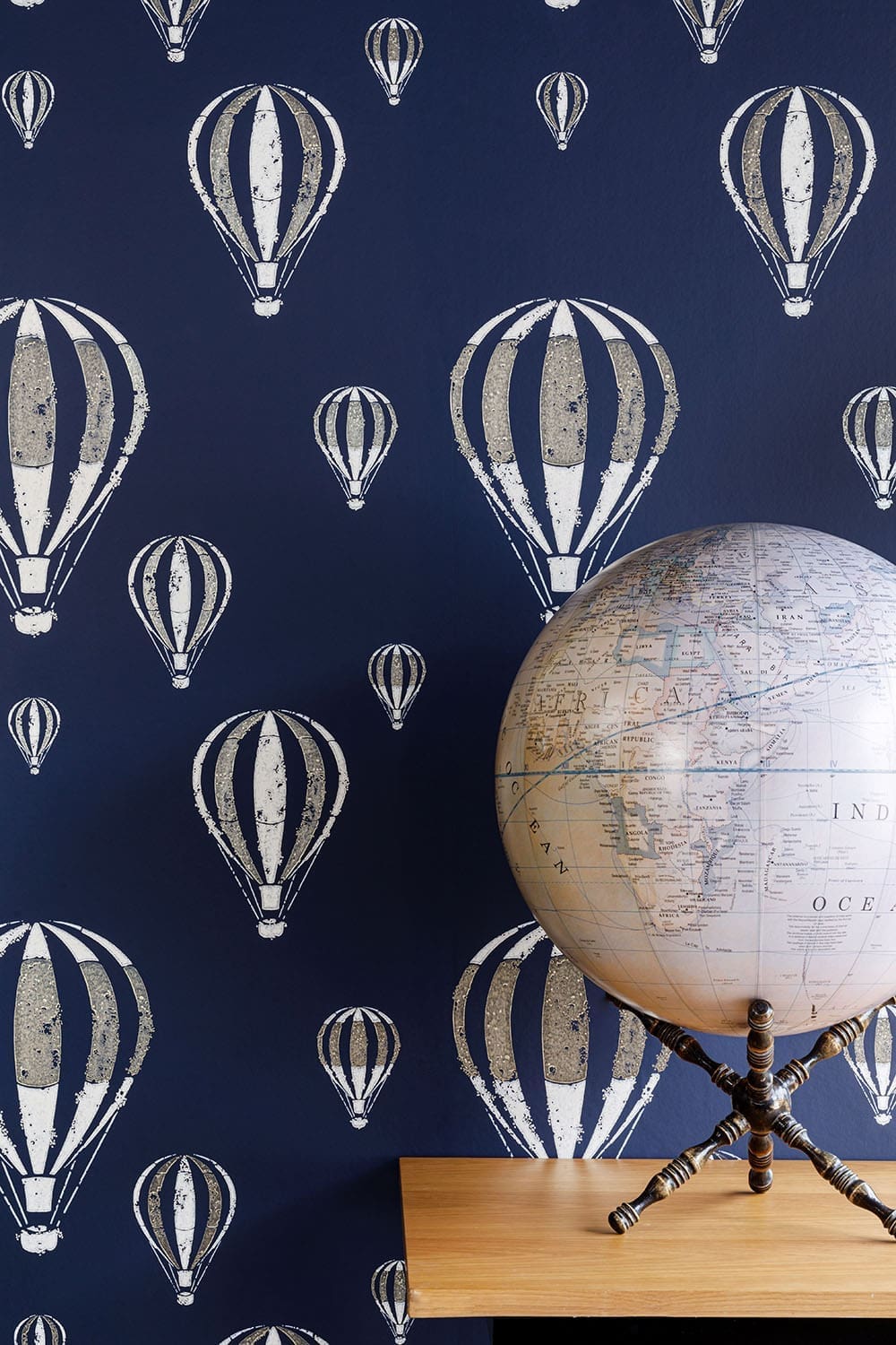 Hot Air Balloon Wallpaper - Midnight Blue - BG2600102 - Barneby Gates
