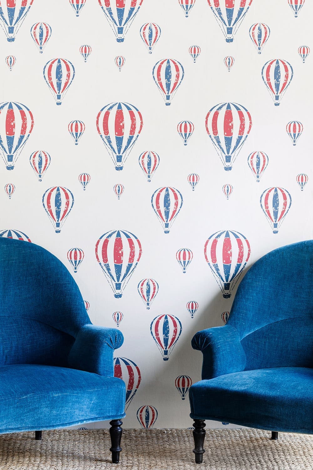 Hot Air Balloon Wallpaper - Red / White / Blue - BG2600101 - Barneby Gates
