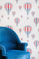 Hot Air Balloon Wallpaper - Red / White / Blue - BG2600101 - Barneby Gates