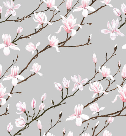 In Bloom Fabric - Fuji Grey - Petronella Hall