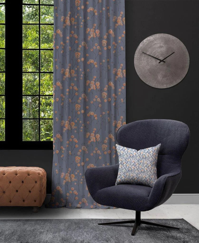 Ichiyo Blossom Cobalt Room Fabric