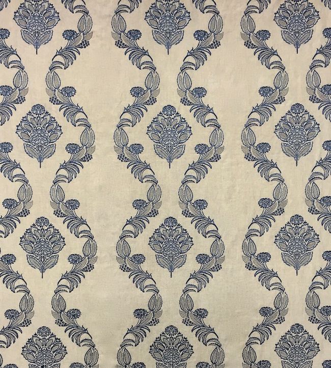 Pasha Embroidery Fabric - Blue